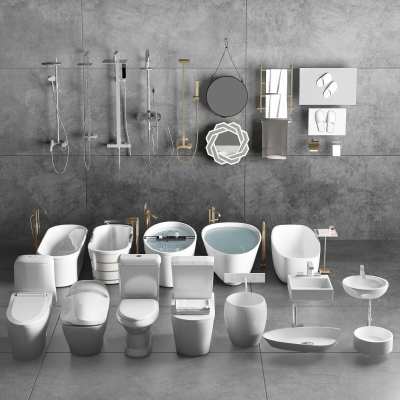 现代浴缸3D模型下载